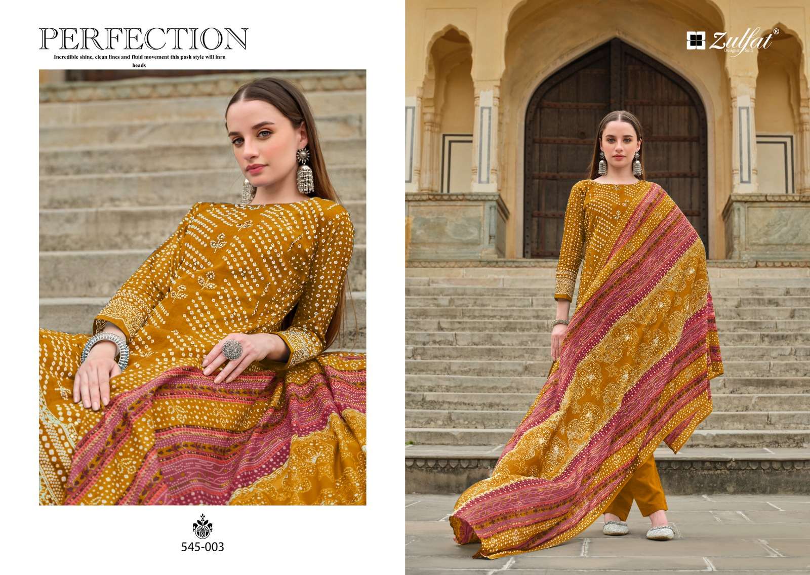 Zulfat Tania Cotton Printed Dress Material Wholesale catalog