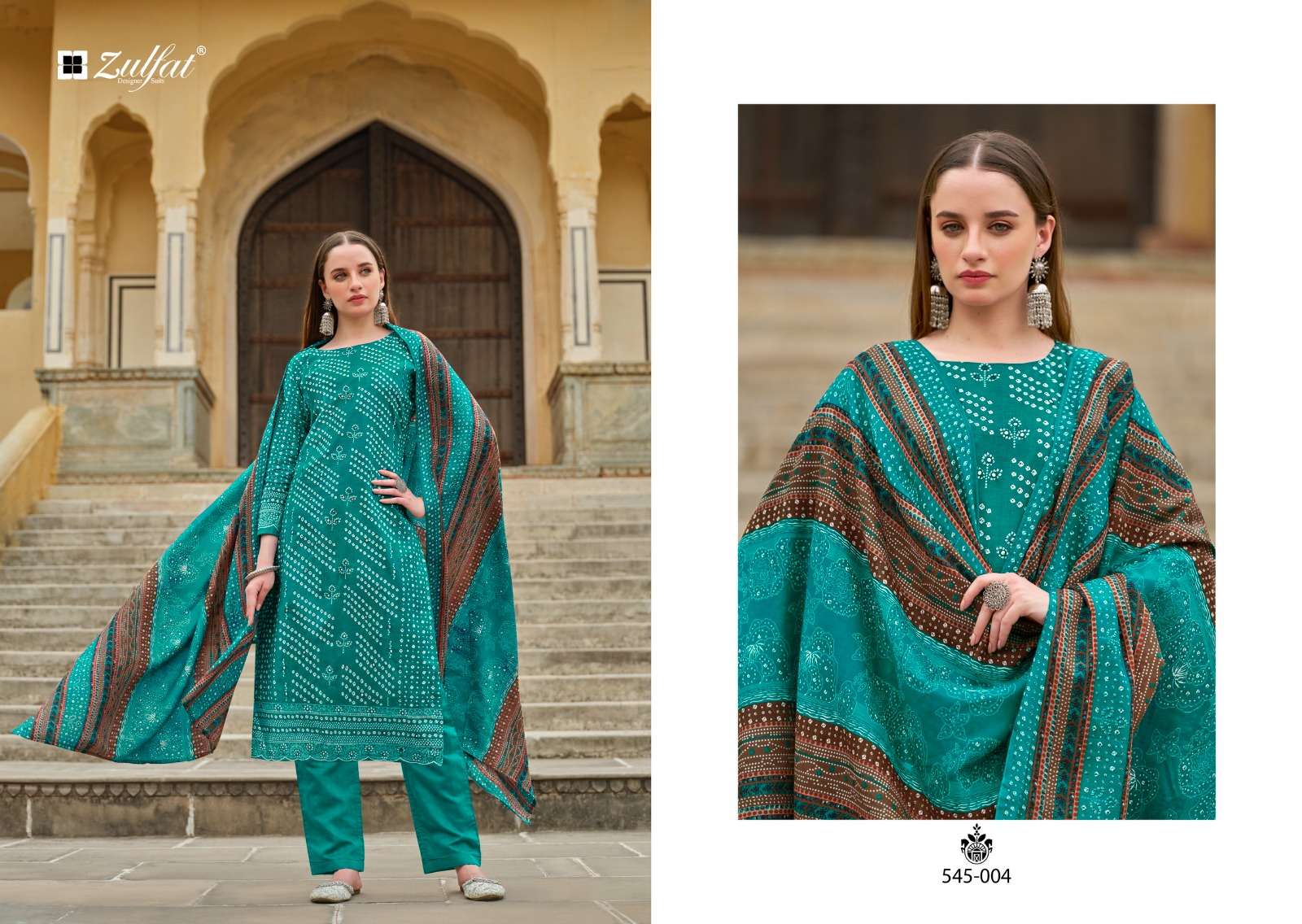 Zulfat Tania Cotton Printed Dress Material Wholesale catalog