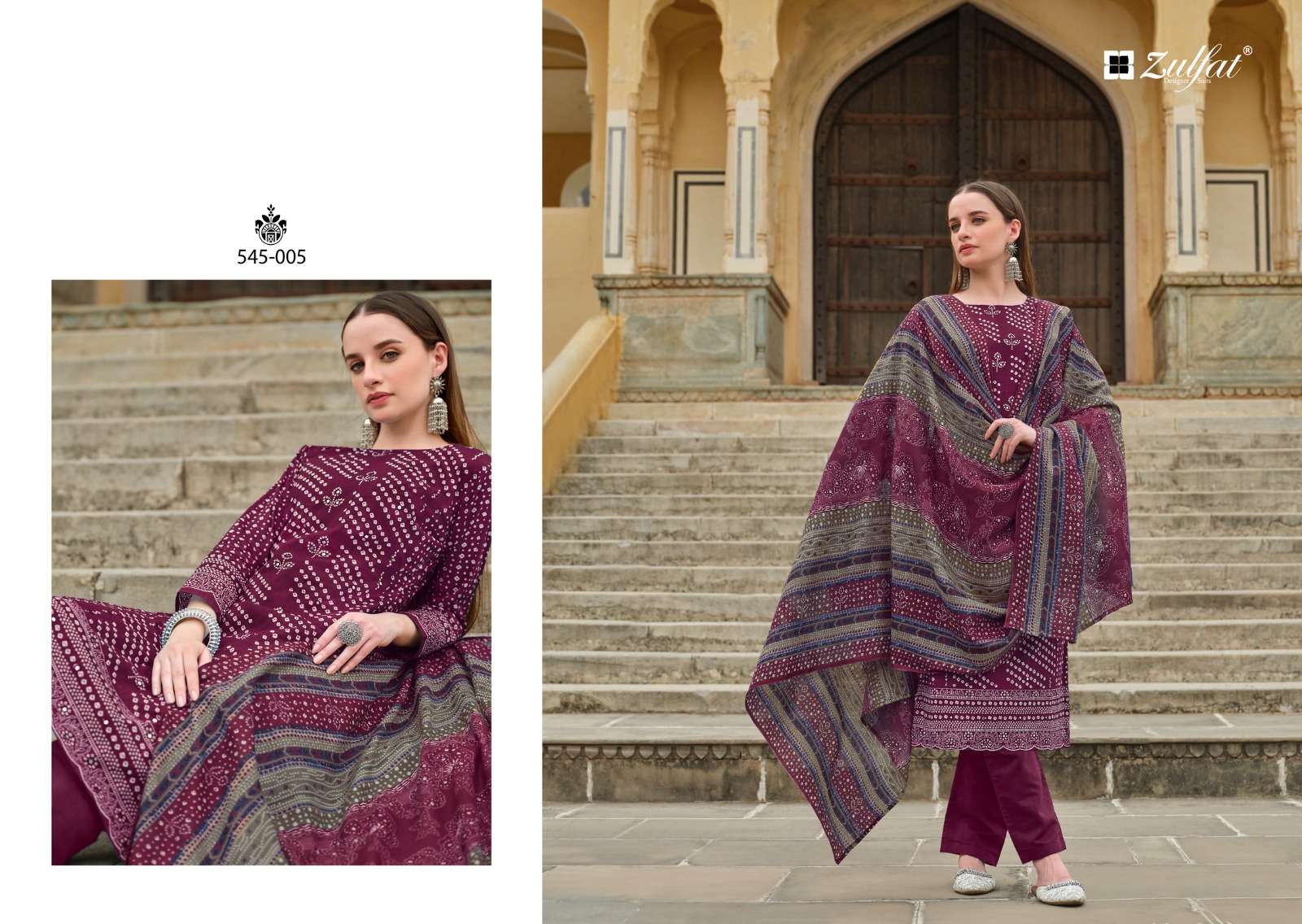 Zulfat Tania Cotton Printed Dress Material Wholesale catalog