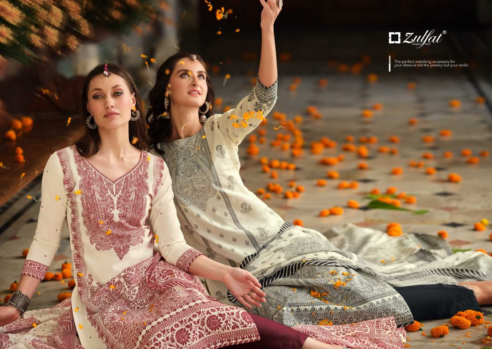 Zulfat Zohra Cotton Printed Designer Dress Material Wholesale catalog