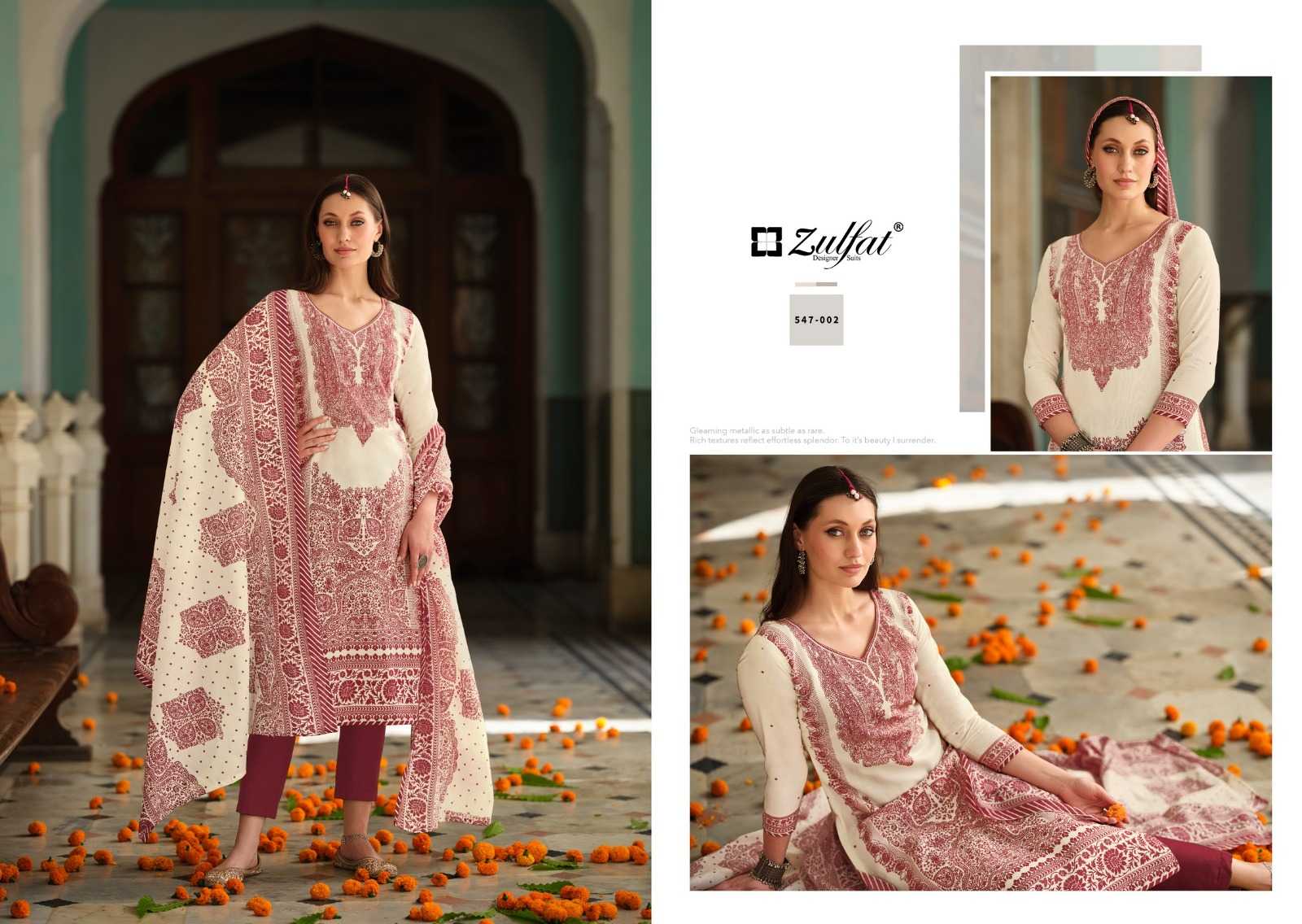 Zulfat Zohra Cotton Printed Designer Dress Material Wholesale catalog