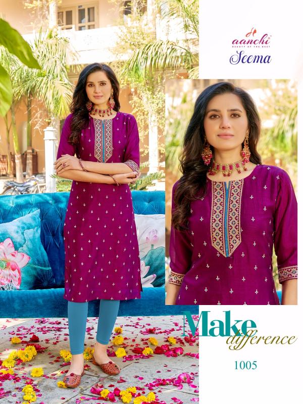 Aanchi SEEMA Kurti Wholesale catalog