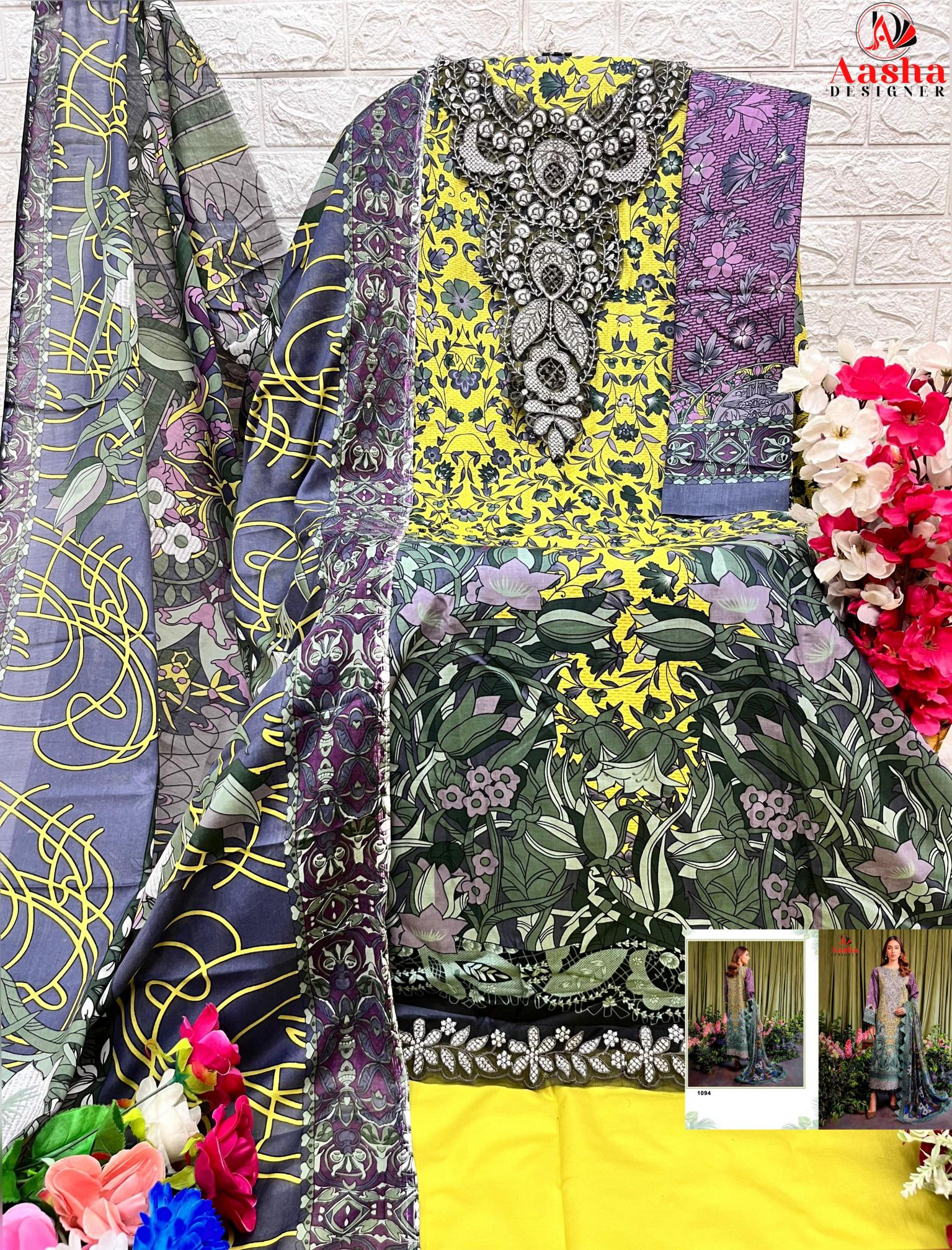 Aasha Jade Bliss Lawn Collection Vol 2 Cotton Dupatta Salwar Suits Wholesale catalog