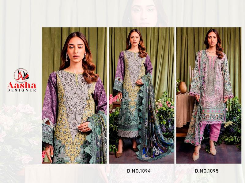 Aasha Jade Bliss Lawn Collection Vol 2 Cotton Dupatta Salwar Suits Wholesale catalog