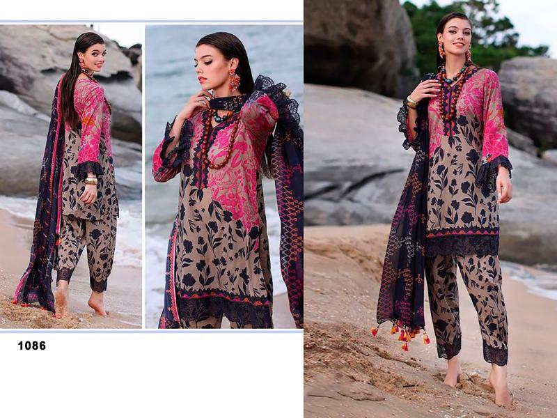 Aasha Sana Safinaz Vol 2 Chiffon Dupatta Salwar Suits Wholesale catalog