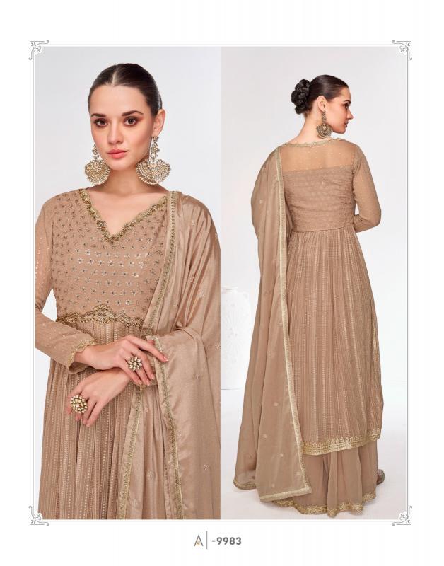 Aashirwad Rosy Premium Chinnon Designer Salwar Suit Wholesale catalog