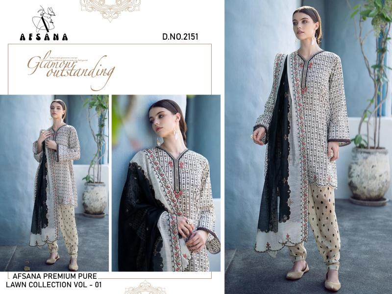 AFSANA LAWN 01 Salwar Kameez Wholesale catalog
