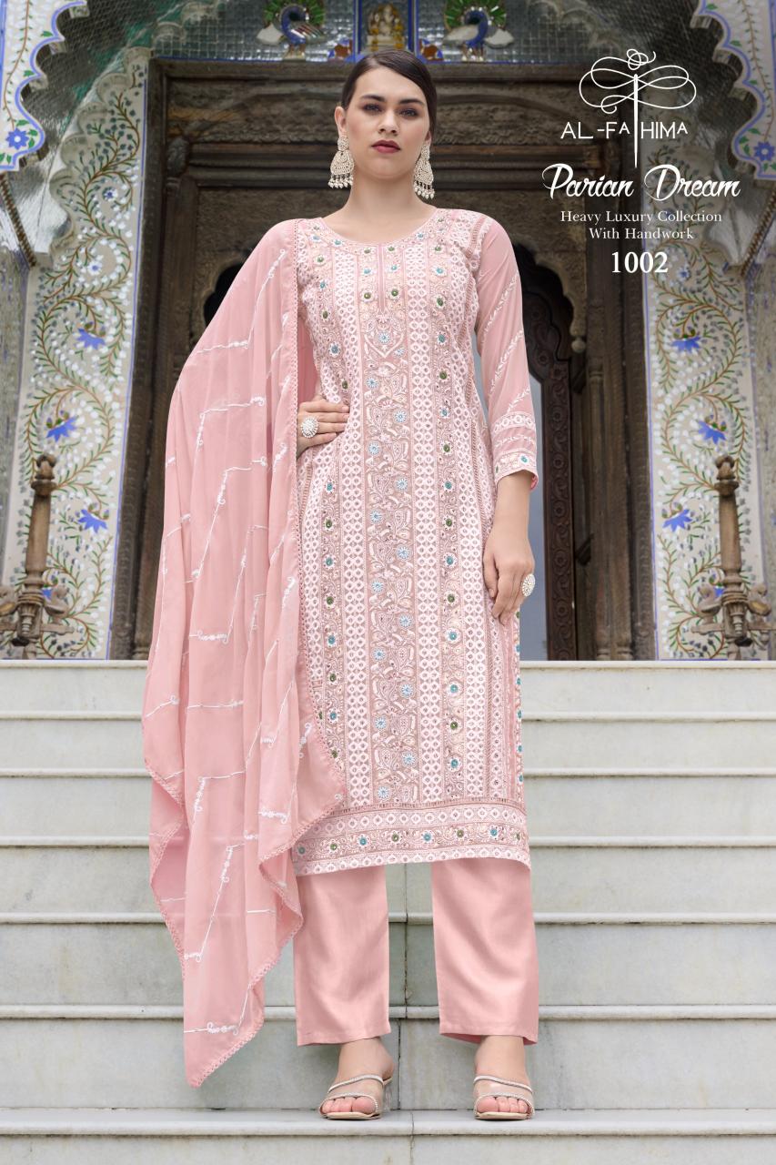 Al Fathima Parian Dream Georgette Salwar Kameez Wholesale catalog