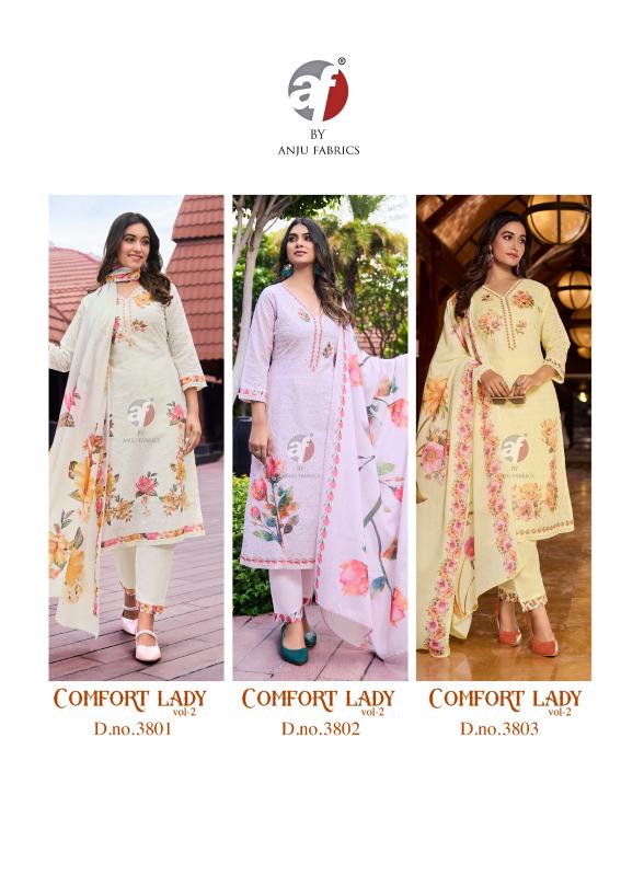 Anju Fabrics Comfort lady vol -2 Kurti Wholesale catalog