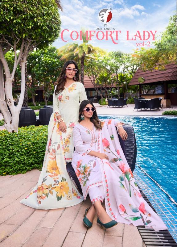 Anju Fabrics Comfort lady vol -2 Kurti Wholesale catalog