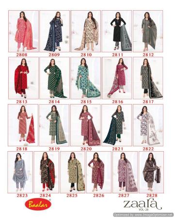 	Baalar Zaara Vol-28 – Kurti Pant With Dupatta Wholesale Catalog