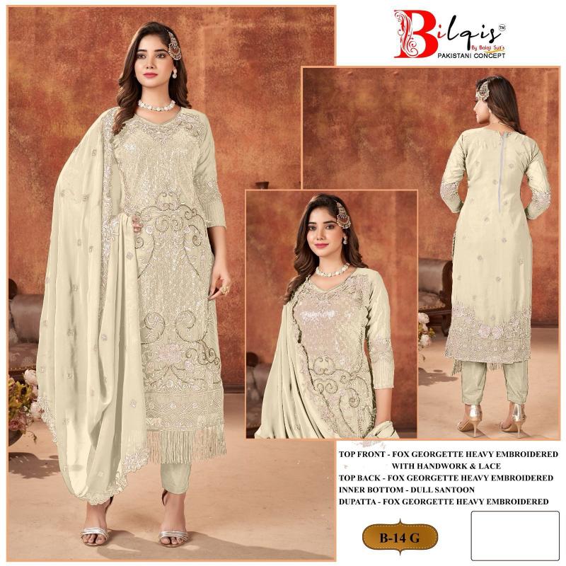 Bilqis B-14 E TO H  Pakistani Suits Wholesale catalog