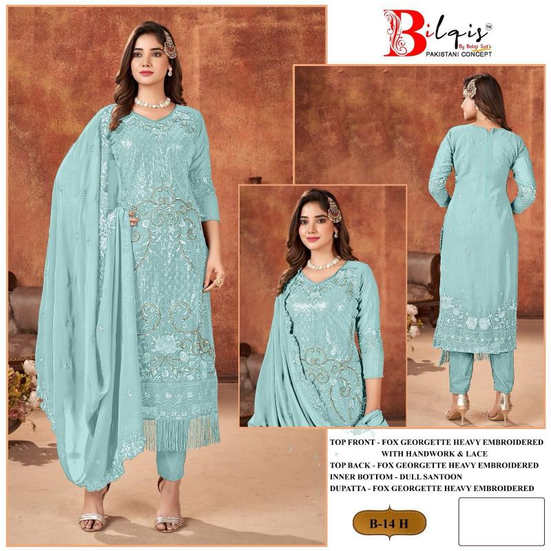 Bilqis B-14 E TO H  Pakistani Suits Wholesale catalog