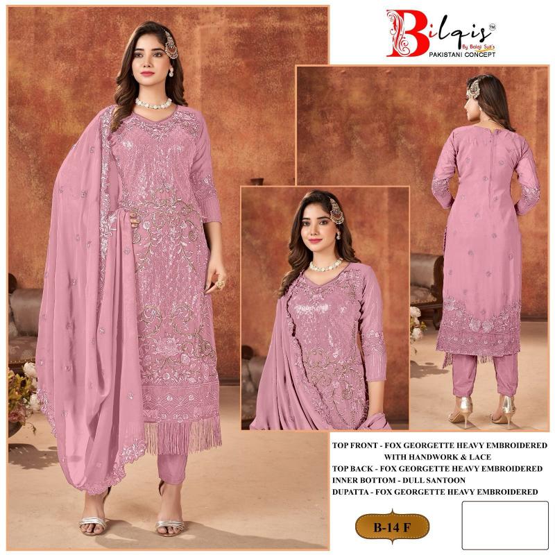 Bilqis B-14 E TO H  Pakistani Suits Wholesale catalog