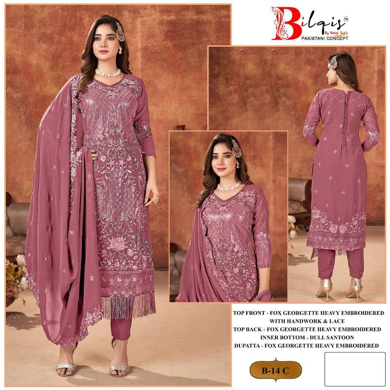 Bilqis Tm B-14 A TO D Pakistani Suits Wholesale catalog
