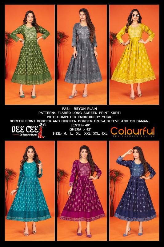 DEECEE COLOURFUL Kurti Wholesale catalog
