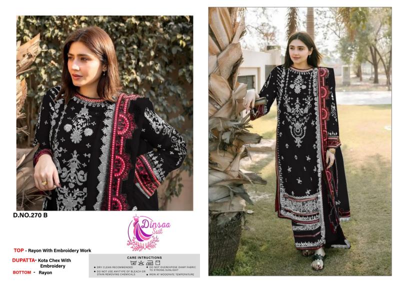 Dinsaa 270 A To D Embroidered Salwar Kameez Wholesale catalog
