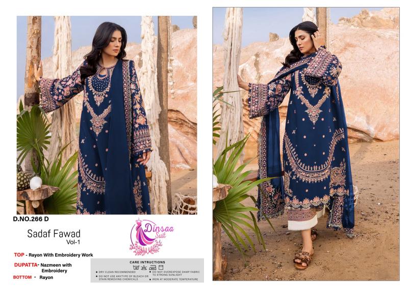 Dinsaa Sadaf Fawad Vol 1 Embroidered Salwar Kameez Wholesale catalog