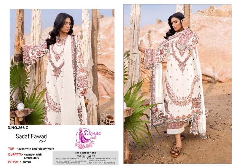 Dinsaa Sadaf Fawad Vol 1 Embroidered Salwar Kameez Wholesale catalog