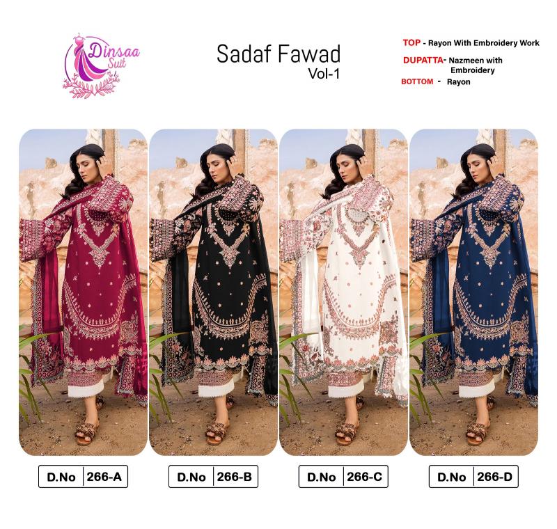 Dinsaa Sadaf Fawad Vol 1 Embroidered Salwar Kameez Wholesale catalog