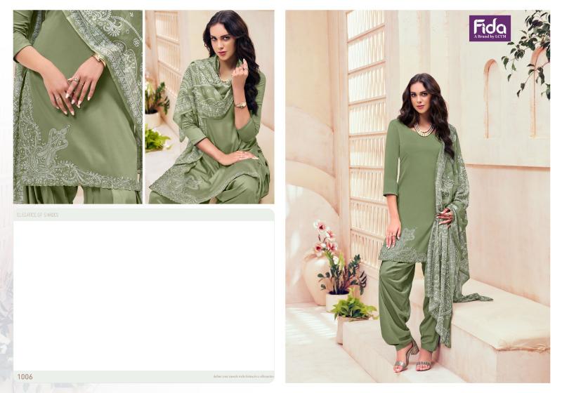 Fida Avyana Cotton Embroidered Dress Material Wholesale catalog