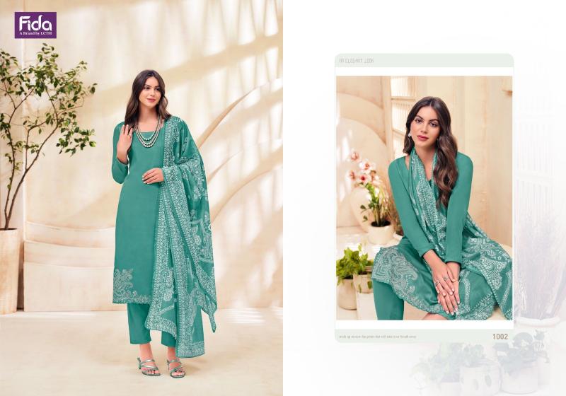 Fida Avyana Cotton Embroidered Dress Material Wholesale catalog
