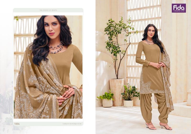 Fida Avyana Cotton Embroidered Dress Material Wholesale catalog