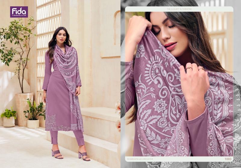 Fida Avyana Cotton Embroidered Dress Material Wholesale catalog