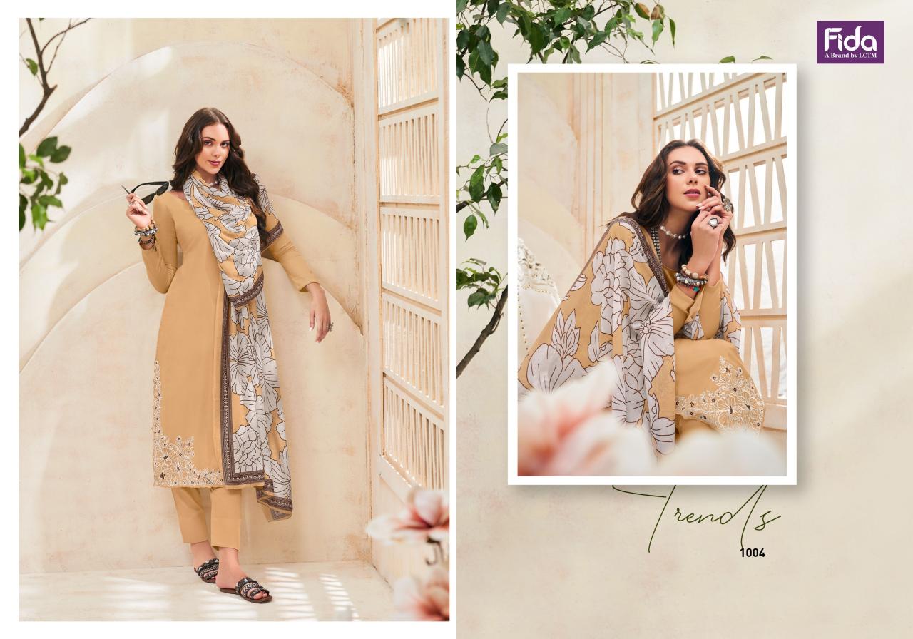 Fida Keeva Cotton Embroidered Dress Material Wholesale catalog