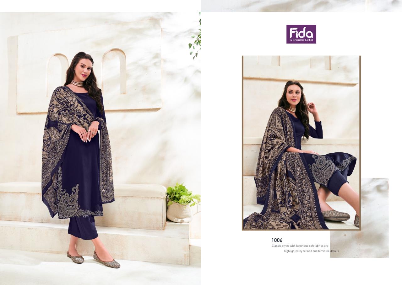 Fida Zahavi Cotton Embroidered Dress Material Wholesale catalog
