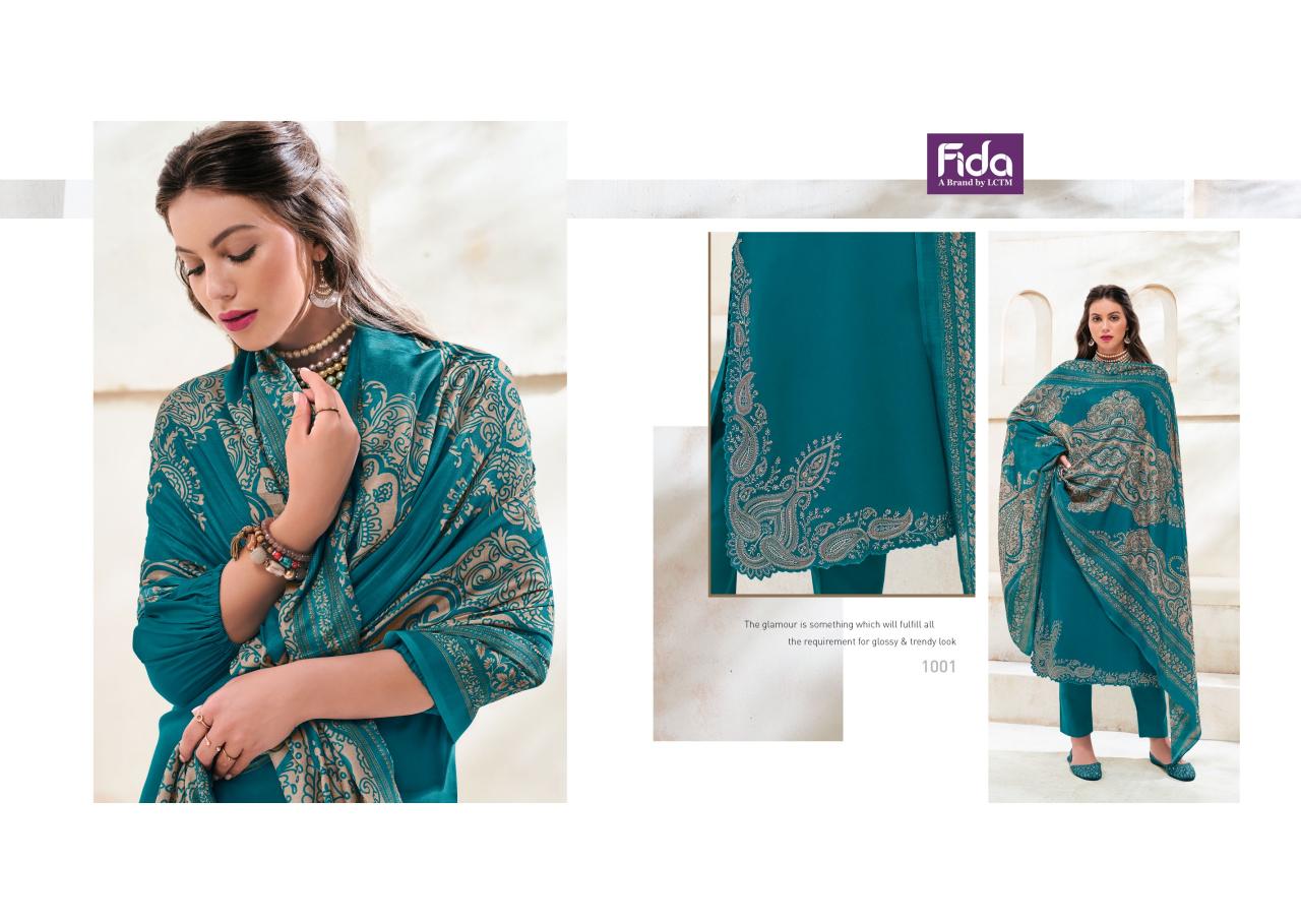 Fida Zahavi Cotton Embroidered Dress Material Wholesale catalog