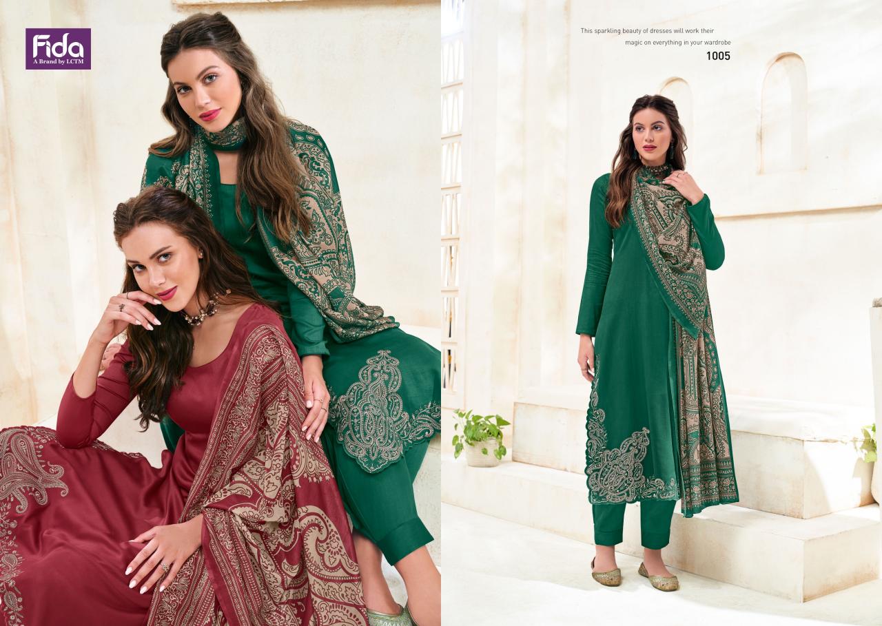 Fida Zahavi Cotton Embroidered Dress Material Wholesale catalog