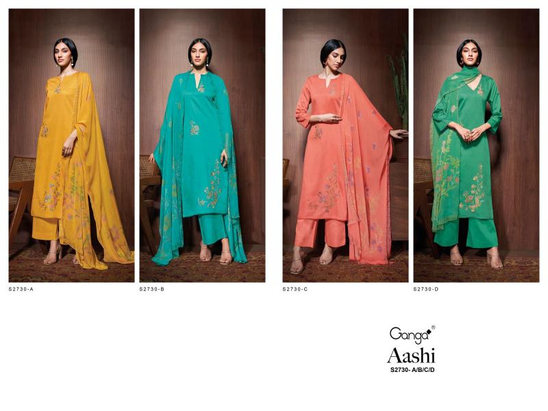 Ganga AASHI 2730 Dress Materials Wholesale catalog
