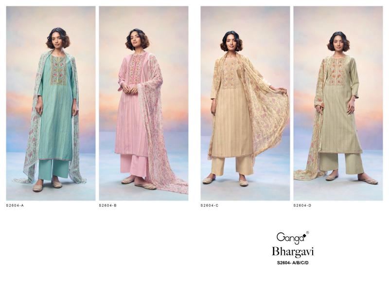 Ganga BHARGAVI 2604 Dress Materials Wholesale catalog