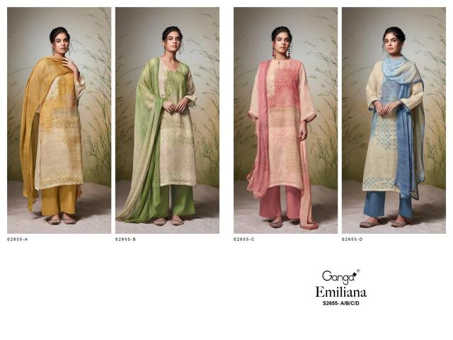 Ganga EMILIANA 2655 Dress Materials Wholesale catalog