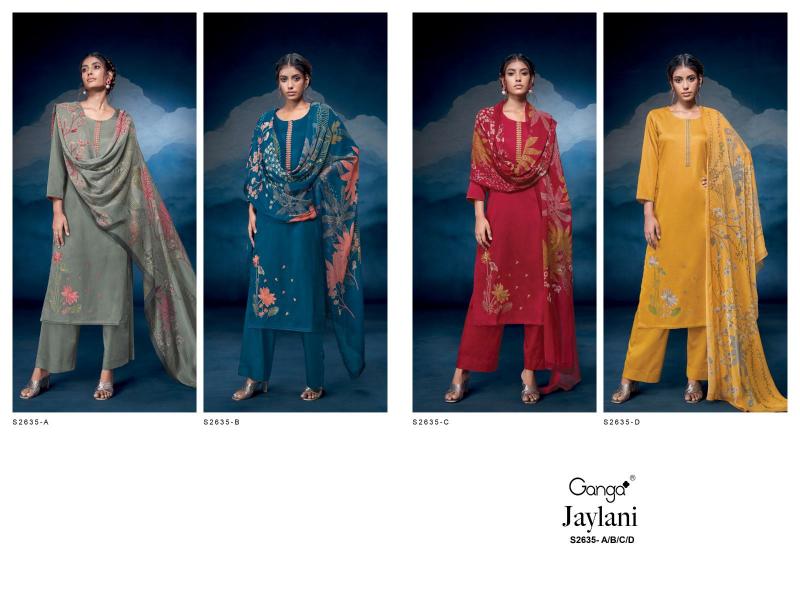 GANGA JAYLANI 2635 Dress Materials Wholesale catalog