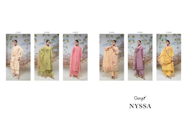 Ganga NYSSA Dress Materials Wholesale catalog