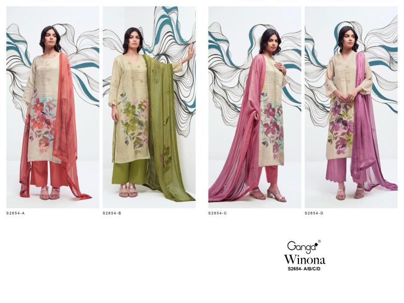 GANGA WINONA 2654 Dress Materials Wholesale catalog