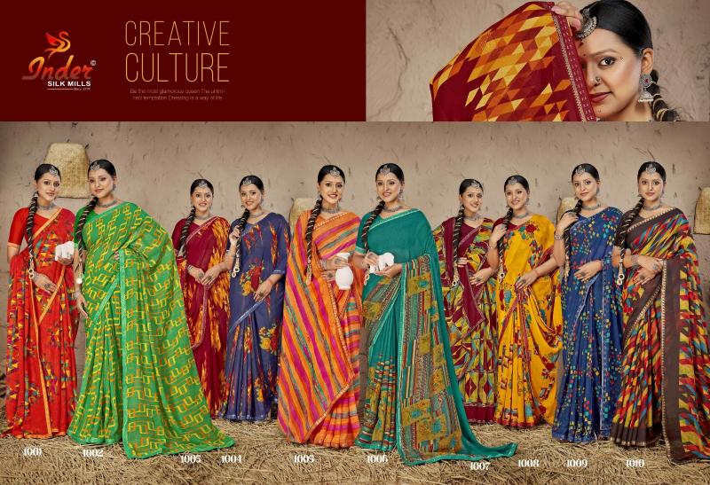 INDER SILK MILLS CHATNI 7039 Saree Wholesale catalog