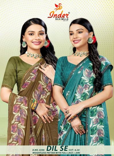 INDER SILK MILLS DIL SE 6596 Saree Wholesale catalog