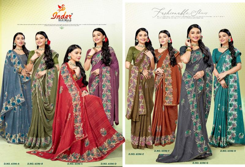 INDER SILK MILLS DIL SE 6596 Saree Wholesale catalog