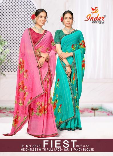 INDER SILK MILLS FIEST 6573 Saree Wholesale catalog