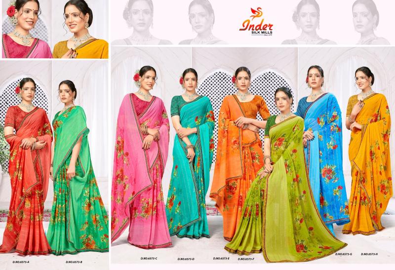 INDER SILK MILLS FIEST 6573 Saree Wholesale catalog