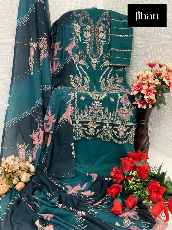 Jihan Riwayat Luxury Cotton Dupatta Salwar Kameez Wholesale catalog