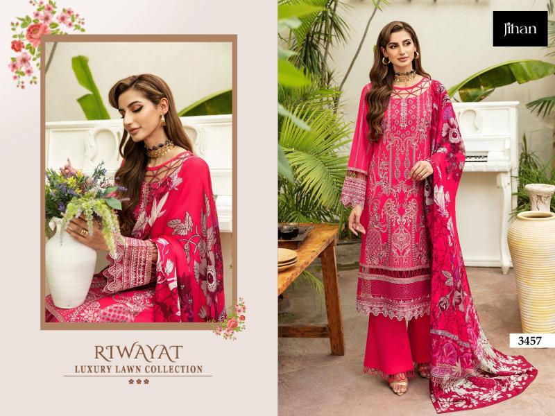 Jihan Riwayat Luxury Cotton Dupatta Salwar Kameez Wholesale catalog