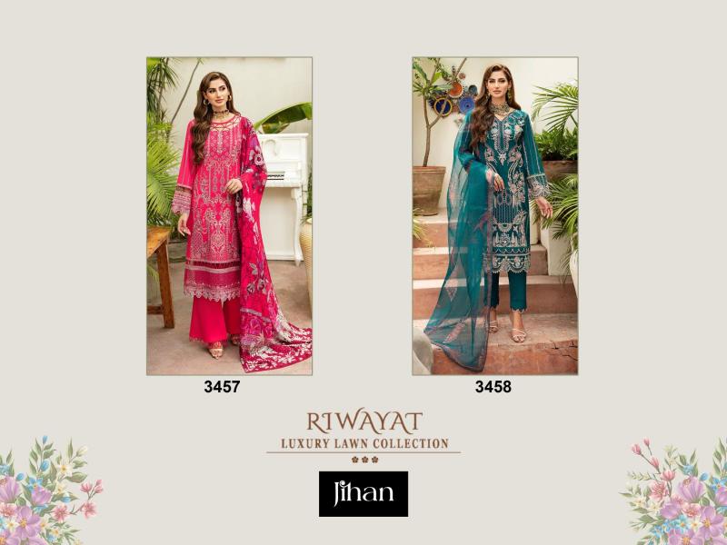 Jihan Riwayat Luxury Cotton Dupatta Salwar Kameez Wholesale catalog