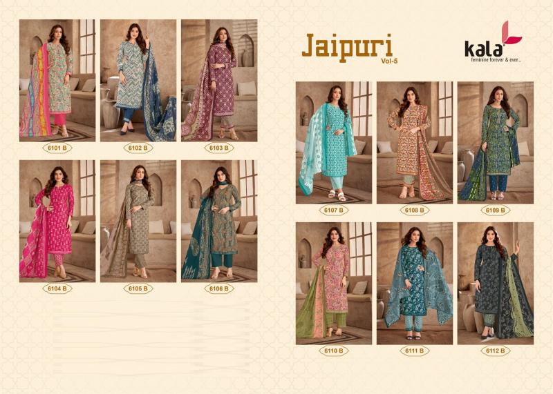 Kala Jaipuri Vol 5 Premium Cotton Dress Material Wholesale catalog