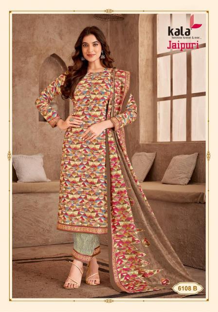 Kala Jaipuri Vol 5 Premium Cotton Dress Material Wholesale catalog