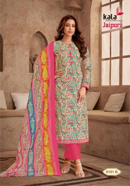 Kala Jaipuri Vol 5 Premium Cotton Dress Material Wholesale catalog