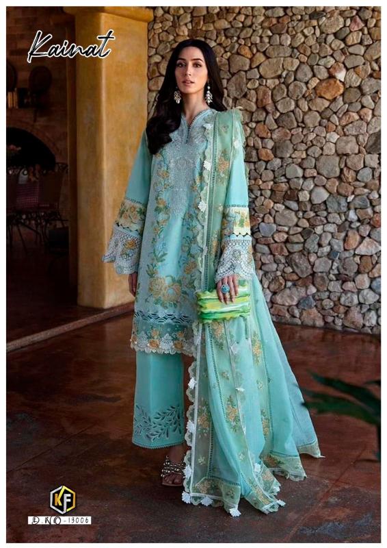 Keval Kainat Vol 13 Heavy Luxury Lawn Collection Dress Material Wholesale catalog